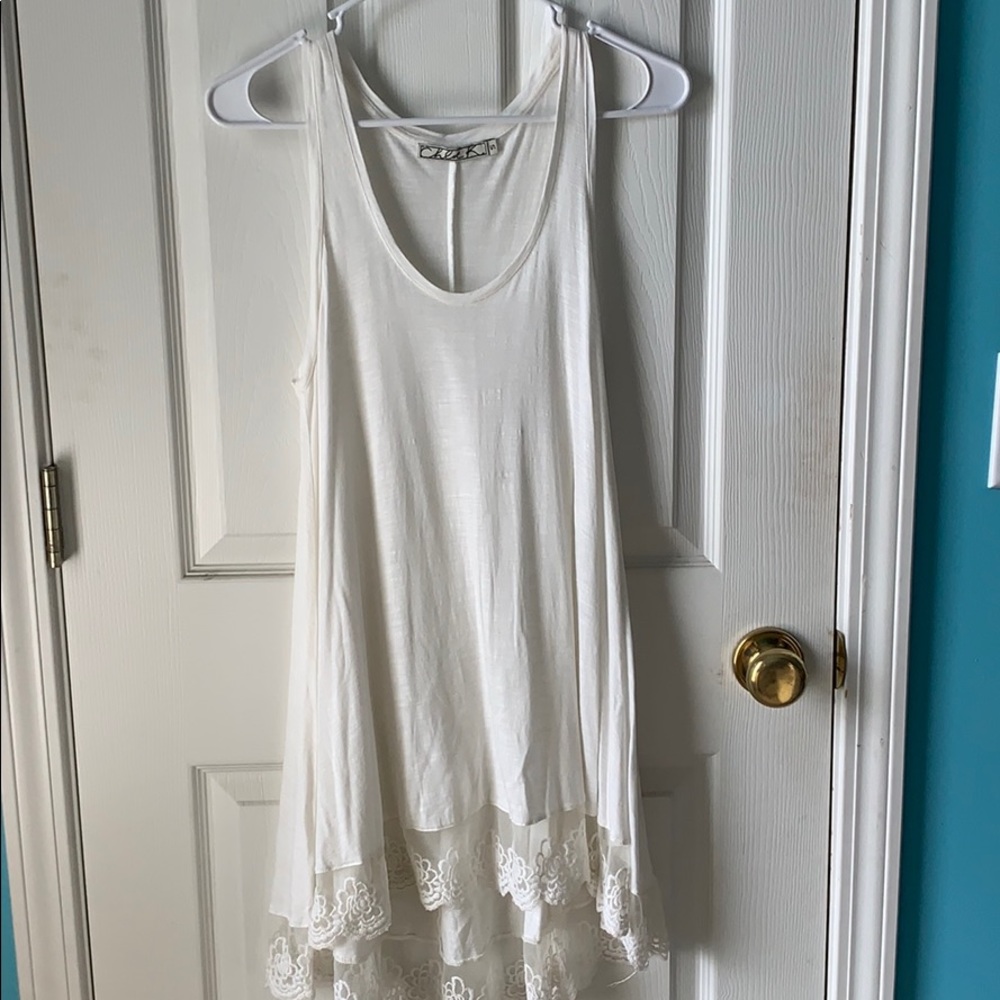 Chloe K long white top